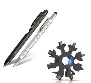 gifts for men, 9 in 1 multitool pen set and 18 in 1 snowflake multitool, gifts for men who have everything