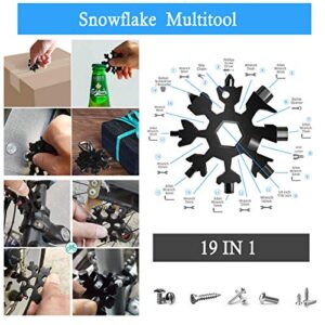 Universal Socket Wrench 7-19mm 19-in-1 Snowflake Standard Multitool Ratchet Power Drill Adapter Grip Socket Gifts for Father/Dad, Husband, Boyfriend, Him Guys Women Handyman DIY Gadgets Tool Set 3 PCS