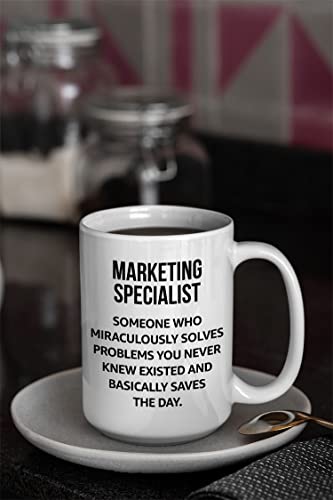 Funny Definition Mug, Marketing Specialist Coffee Mug, Advertisement Mug, Great Marketing Coffee Gift for Men and Women Student Graduation or Profession, Best Marketer Themed Gift Idea 11oz 15oz