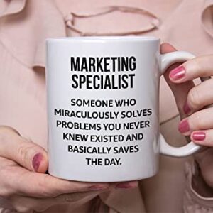 Funny Definition Mug, Marketing Specialist Coffee Mug, Advertisement Mug, Great Marketing Coffee Gift for Men and Women Student Graduation or Profession, Best Marketer Themed Gift Idea 11oz 15oz