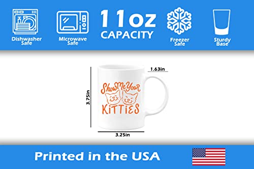 LitGifts Funny Cat Mug, Cat Mom or Cat Dad Coffee Mug, Cat Mugs for Cat Lovers, Cat Lover Gifts for Women or Men, 11 Ounce Coffee Mug in Orange