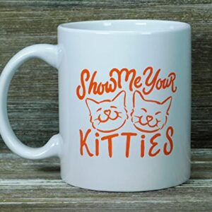 LitGifts Funny Cat Mug, Cat Mom or Cat Dad Coffee Mug, Cat Mugs for Cat Lovers, Cat Lover Gifts for Women or Men, 11 Ounce Coffee Mug in Orange