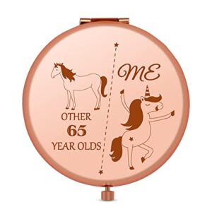 65th birthday gifts for women 65 year old birthday gifts for grandma mom wife rose gold compact mirror happy 65th birthday gifts for sister best friend bff bestie 65 birthday gifts for aunt coworker