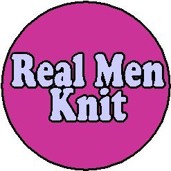 real men knit magnet – funny humor knitting