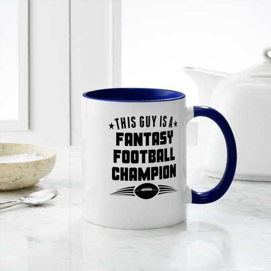 CafePress This Guy Is A Fantasy Football Champion Mugs Ceramic Coffee Mug, Tea Cup 11 oz