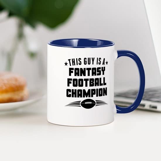 CafePress This Guy Is A Fantasy Football Champion Mugs Ceramic Coffee Mug, Tea Cup 11 oz