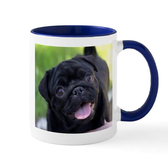 CafePress Black Pug Mugs Ceramic Coffee Mug, Tea Cup 11 oz