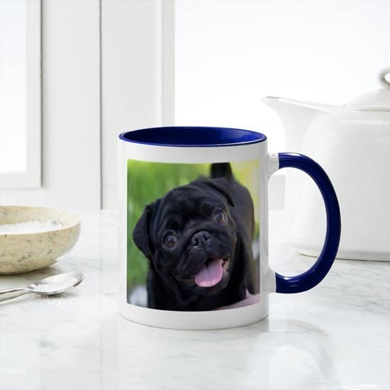 CafePress Black Pug Mugs Ceramic Coffee Mug, Tea Cup 11 oz