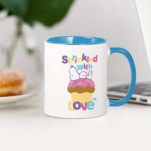 CafePress Snoopy Sprinkled With Love Mugs Ceramic Coffee Mug, Tea Cup 11 oz