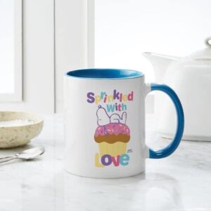CafePress Snoopy Sprinkled With Love Mugs Ceramic Coffee Mug, Tea Cup 11 oz