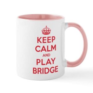 cafepress keep calm play bridge mug ceramic coffee mug, tea cup 11 oz