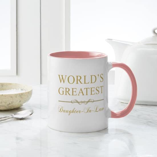 CafePress World's Greatest Daughter In Law Mug Ceramic Coffee Mug, Tea Cup 11 oz