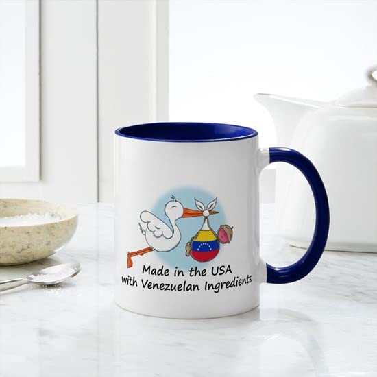 CafePress Stork Baby Venezuela USA Mug Ceramic Coffee Mug, Tea Cup 11 oz