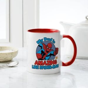 CafePress My Dad Is Amazing Like Spider Man Mug Ceramic Coffee Mug, Tea Cup 11 oz