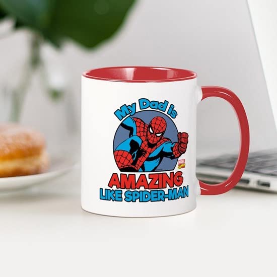 CafePress My Dad Is Amazing Like Spider Man Mug Ceramic Coffee Mug, Tea Cup 11 oz