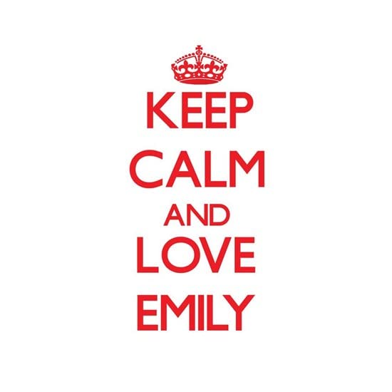 CafePress Keep Calm And Love Emily Mugs Ceramic Coffee Mug, Tea Cup 11 oz