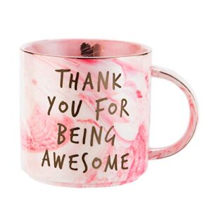 thank you gifts – funny gifts ideas for women friends, coworkers, boss, employee – inspirational, thoughtful, birthday, friendship, new job, graduation presents for her – ceramic coffee cup