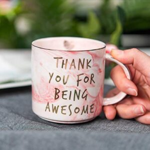 Thank You Gifts - Funny Gifts Ideas for Women Friends, Coworkers, Boss, Employee - Inspirational, Thoughtful, Birthday, Friendship, New Job, Graduation Presents for Her - Ceramic Coffee Cup