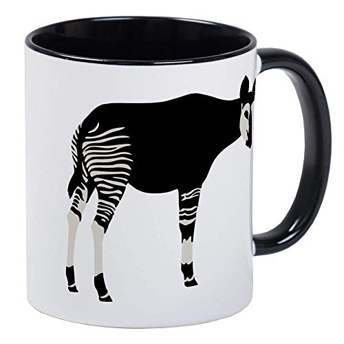Okapi Mug - Ceramic 11oz RINGER Coffee/Tea Cup Gift Stocking Stuffer