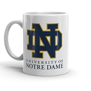 coffee mug 11oz-15oz university of of or notre for dame and gifts for student freshman happy back to school day gifts for man woman boys girls kids, white, 11 oz