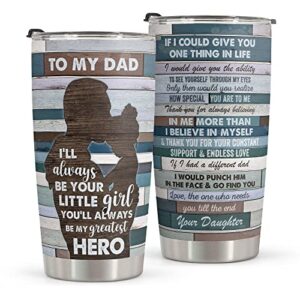 macorner gifts for dad – stainless steel vintage tumbler 20oz gifts for men – birthday gifts for dad stepdad from daughter – fathers day gift from daughter for dad stepdad christmas gift for dad