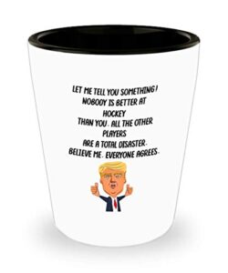 funny trump for hockey nobody is better at hockey than you unique drinking cup best gag idea birthday stocking stuffer