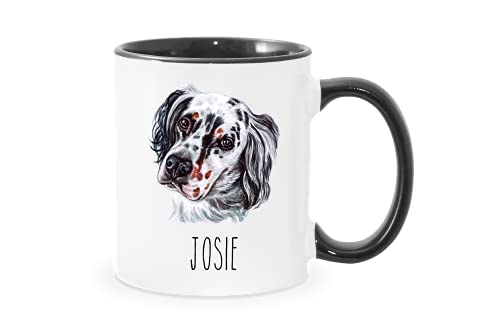 English Setter Personalized Coffee Mug Gifts for Mom Dad Dog Lovers - Custom 15oz or 11oz - Dishwasher Microwave Safe (English Setter)