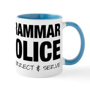 cafepress grammar police mugs ceramic coffee mug, tea cup 11 oz