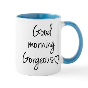 cafepress good morning gorgeous mugs ceramic coffee mug, tea cup 11 oz