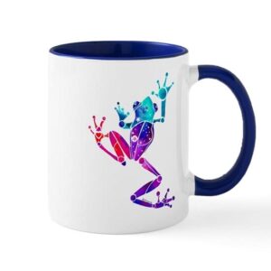 cafepress crazy purple tree frog mug ceramic coffee mug, tea cup 11 oz