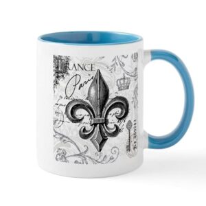 cafepress vintage french fleur de lis mug ceramic coffee mug, tea cup 11 oz