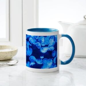 CafePress Many Blue Jellyfish Mugs Ceramic Coffee Mug, Tea Cup 11 oz