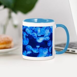 CafePress Many Blue Jellyfish Mugs Ceramic Coffee Mug, Tea Cup 11 oz