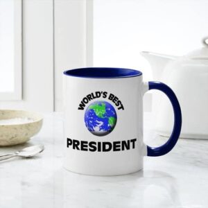 CafePress World's Best President Mug Ceramic Coffee Mug, Tea Cup 11 oz