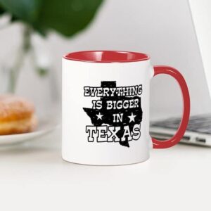 CafePress Everything Is Bigger In Texas Mug Ceramic Coffee Mug, Tea Cup 11 oz