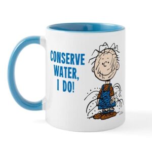 cafepress the peanuts: conserve water mug mugs ceramic coffee mug, tea cup 11 oz