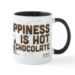 cafepress peanuts hot chocolate mugs ceramic coffee mug, tea cup 11 oz