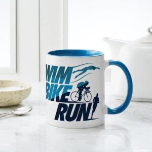 CafePress Swim Bike Run Mug Ceramic Coffee Mug, Tea Cup 11 oz