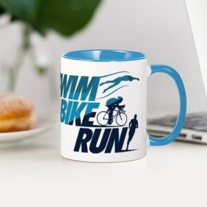 CafePress Swim Bike Run Mug Ceramic Coffee Mug, Tea Cup 11 oz