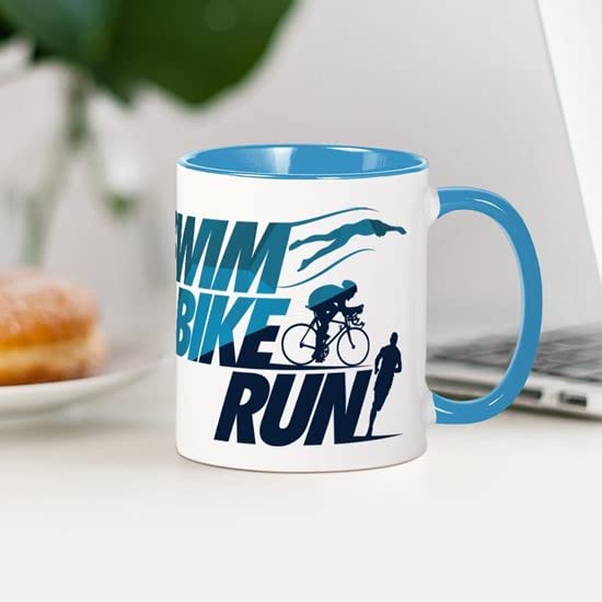 CafePress Swim Bike Run Mug Ceramic Coffee Mug, Tea Cup 11 oz