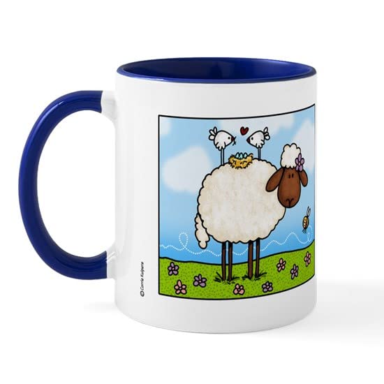 CafePress Spring Sheep Mug Ceramic Coffee Mug, Tea Cup 11 oz