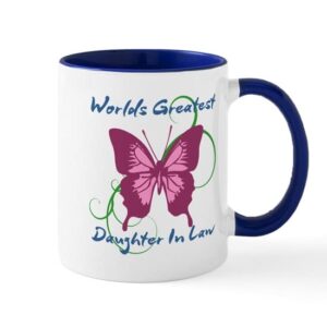 cafepress world’s greatest daughter in law mugs ceramic coffee mug, tea cup 11 oz