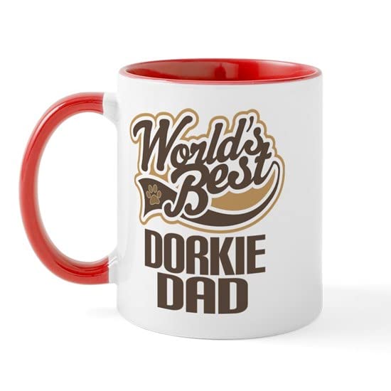 CafePress Dorkie Dog Dad Mug Ceramic Coffee Mug, Tea Cup 11 oz