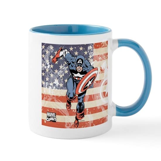 CafePress Patriotic Captain America Mug Ceramic Coffee Mug, Tea Cup 11 oz