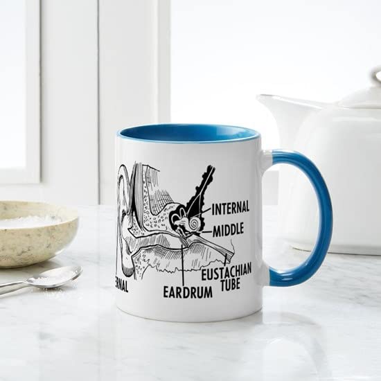 CafePress Ear Diagram Mug Ceramic Coffee Mug, Tea Cup 11 oz