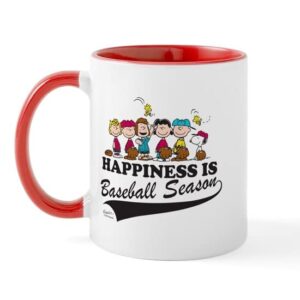 cafepress the peanuts gang baseball mug ceramic coffee mug, tea cup 11 oz