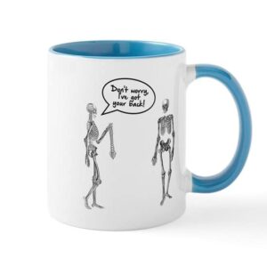 cafepress skeletons i’ve got your back mug ceramic coffee mug, tea cup 11 oz
