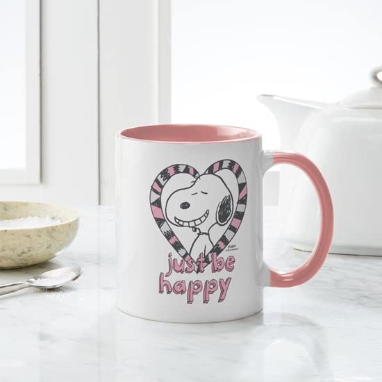 CafePress Snoopy Just Be Happy Mugs Ceramic Coffee Mug, Tea Cup 11 oz