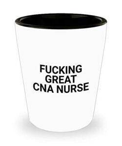 best cna nurse fucking great cna nurse shot glass unique ceramic funnyand sarcasm 1.4 oz birthday stocking stuffer