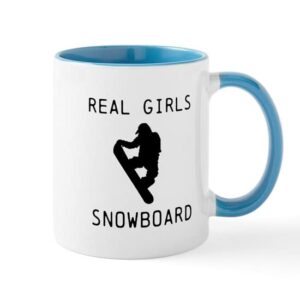 cafepress real girls snowboard! mug ceramic coffee mug, tea cup 11 oz